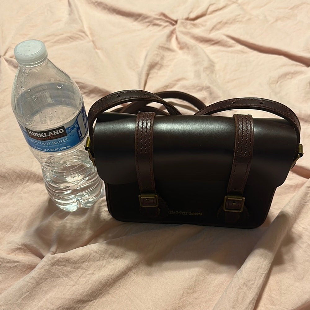 Dr. Martens Brown Leather Messenger Bag
